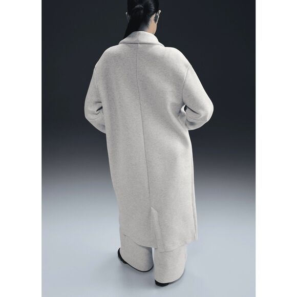 Nike NWT Tech Fleece Oversized Duster Jacket Light Grey Medium - Picture 6 of 7